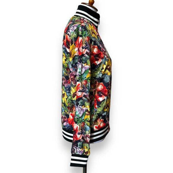 Cactus Man Ricky Singh Unisex Bomber Jacket Multicolor Floral Stretch Pockets M - Picture 4 of 11